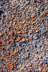 Dirt ground pebble road texture closeup