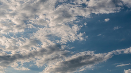 Clouds sky background with copy space