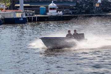 Fototapeta premium speedboat in water
