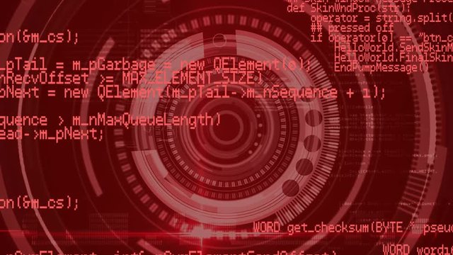 Futuristic circle and program codes