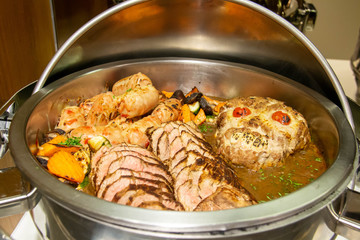  catering buffet food indoor in luxury restaurant