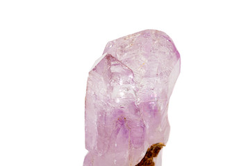 Amethyst Crystal Druse  macro mineral on white background