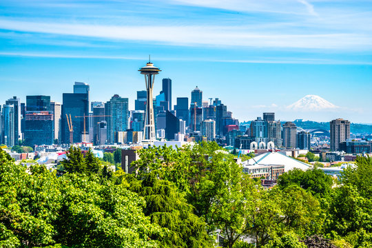 Beautiful Clear Day In Seattle, Washington