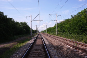 Details and close-up of the railway.
