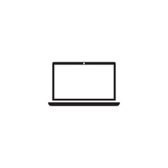 Laptop device icon, office appliances - for stock