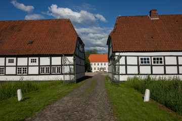 manor estate Wulfshagen with timbered houses