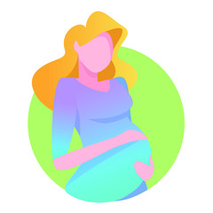 Pregnant woman. Vector illustration