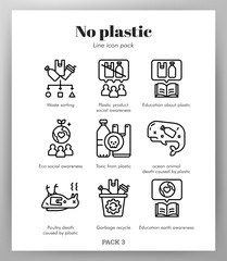 No plastic icons Line pack