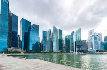 Fototapeta na wymiar View of modern buildings in Singapore
