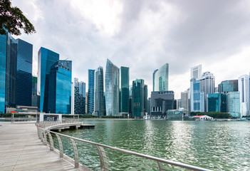 Naklejka premium View of modern buildings in Singapore