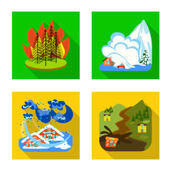 Vector design of collapse and environment sign. Collection of collapse and distress stock vector illustration.