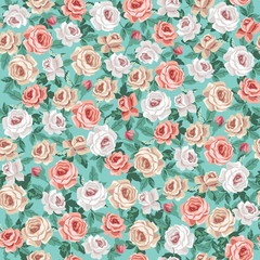 Seamless vintage floral pattern for gift wrap and fabric design
