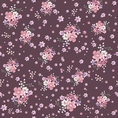 Seamless vintage floral pattern for gift wrap and fabric design