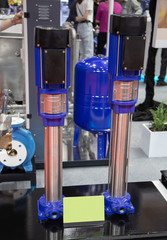 Vertical multistage inline water pump for transferring liquids of low viscosity. Industrial...