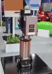 Vertical multistage inline water pump for transferring liquids of low viscosity. Industrial...