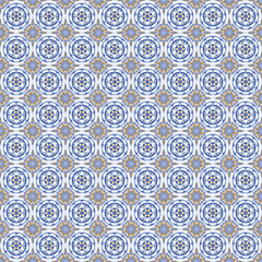 SEAMLESS COLORED ORNATE PATTERN WITH MANDALA ELEMENTS. MANDALA TEXTURE. VECTOR TEMPLATE FOR FABRIC, WALLPAPER, TILE, WRAPPING, COVERS AND CARPETS.