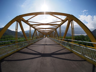 Iron bridge yellow iron Steel frame
