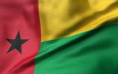 3D Illustration of Guinea-Bissau Flag