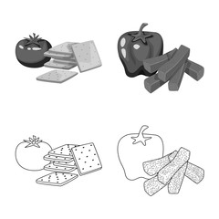 Vector illustration of taste and seasonin icon. Collection of taste and organic stock vector illustration.