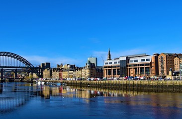 Reflective blues on the River Brew, Gateshead, Newcastle