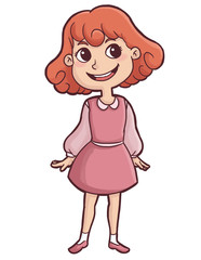 girl in pink dress