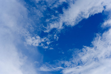 Naklejka na ściany i meble clear blue sky with cloud during day