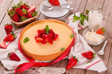 Strawberry cheesecake. 