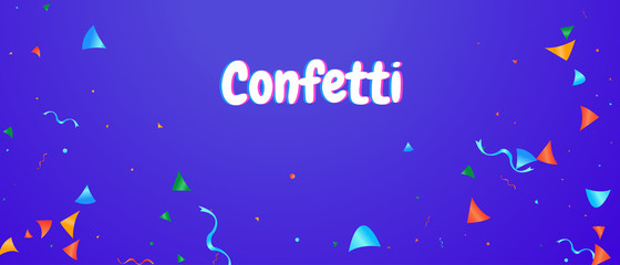 Confetti background colorful explosion. Abstract vector banner
