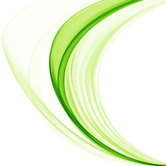 Abstract colorful waves on white background