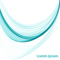 Abstract colorful waves on white background