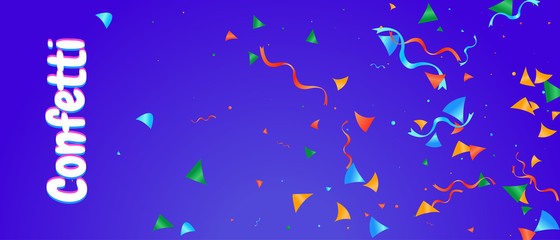 Naklejka premium Confetti background colorful explosion. Abstract vector banner