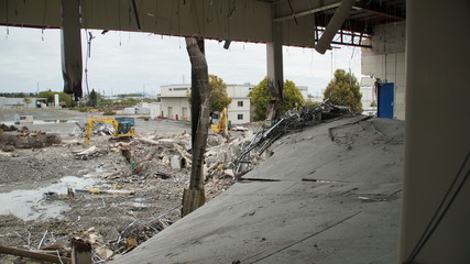 Dismantling Destruction factory rubble Breaking 