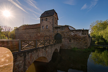 Plakat Burg Vilbel in Bad Vilbel in Hessen, Deutschland 