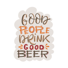 Vector Quote Good people drink good beer