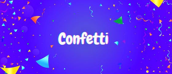 Naklejka premium Confetti background colorful explosion. Abstract vector banner