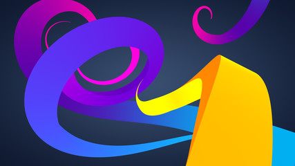 Colorful twisted spiral swirl circle background 4