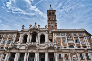 Fototapeta na wymiar Church tower somewhere in Rome, Italy