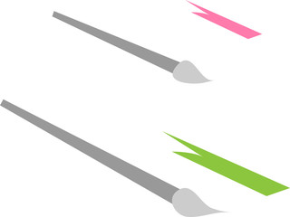 big and small paint brush