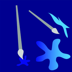 big and small paint brush