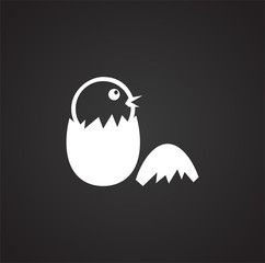 Egg related icon on background for graphic and web design. Simple illustration. Internet concept symbol for website button or mobile app.