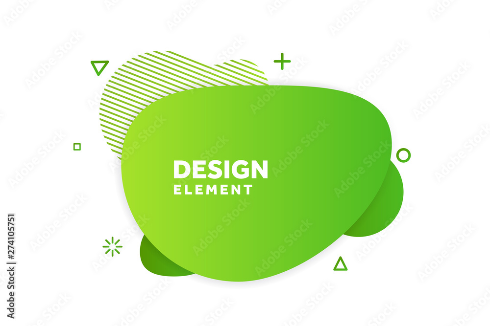 Wall mural unique abstract graphic elements. eco banner with a gradient shape. design template for presentation
