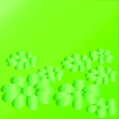 Beautiful daisies on a green background