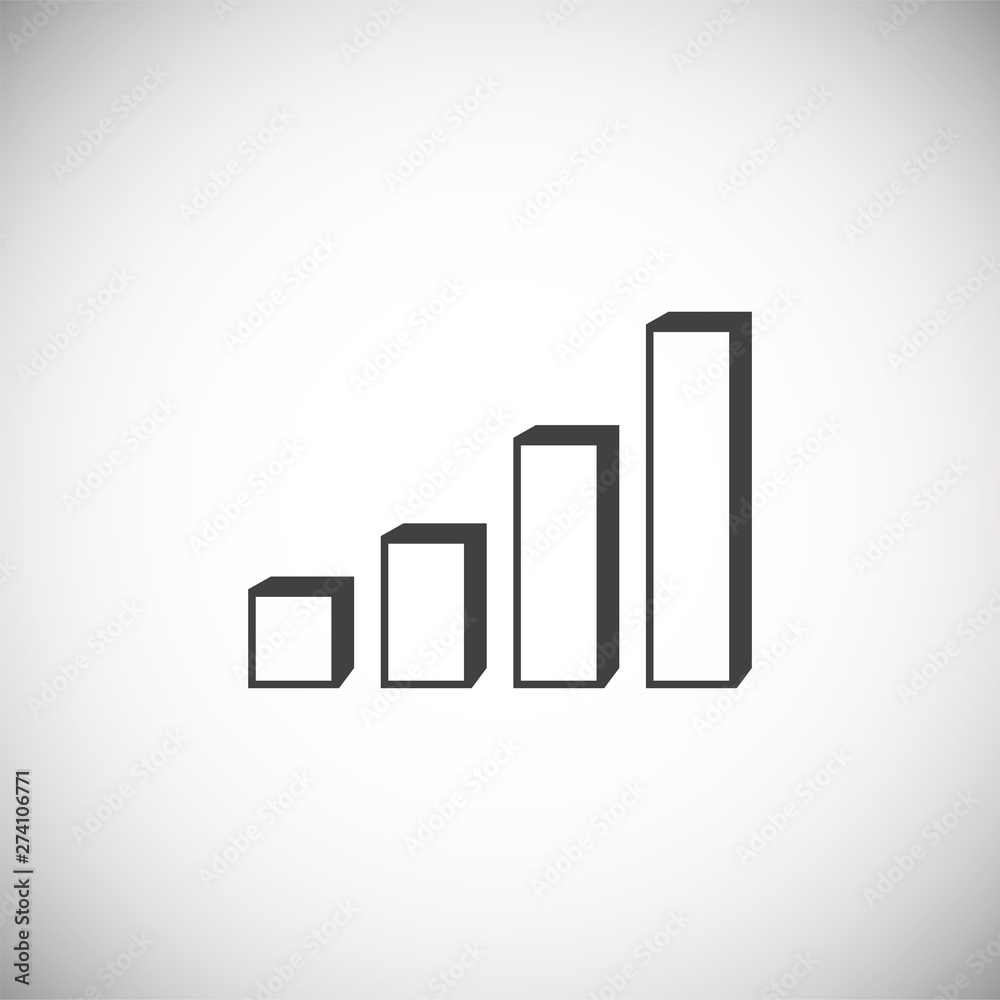 Poster up grow chart icon on background for graphic and web design. simple illustration. internet concept s