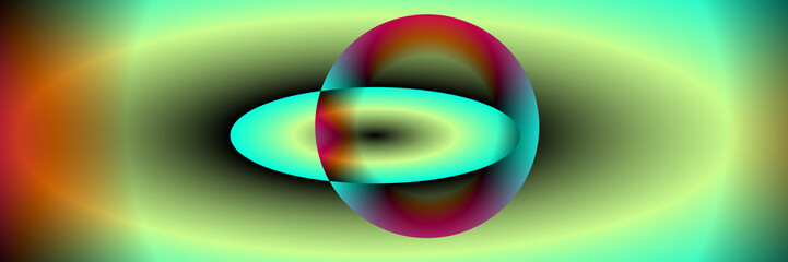 Digital Art, panoramic abstract three-dimensional objects with soft lighting, Germany