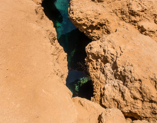 Fototapeta premium Desert mountains Earthquake Crack in national Park of Ras Mohame