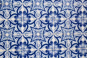 Traditional ornate portuguese decorative tiles azulejos