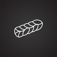 Cheese related icon on background for graphic and web design. Simple illustration. Internet concept symbol for website button or mobile app.