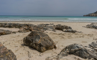 Mallorca, calm turquoise waters in the Mediterranean Sea, holiday scenes with a sense of calm