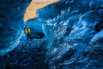 Ice Cave, Skaftafell National Park, Southern Iceland, Iceland, Europe