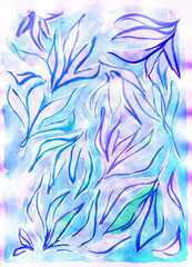 Hand Drawn botanical textures. Ideal for web, card, poster, cover, invitation brochure.